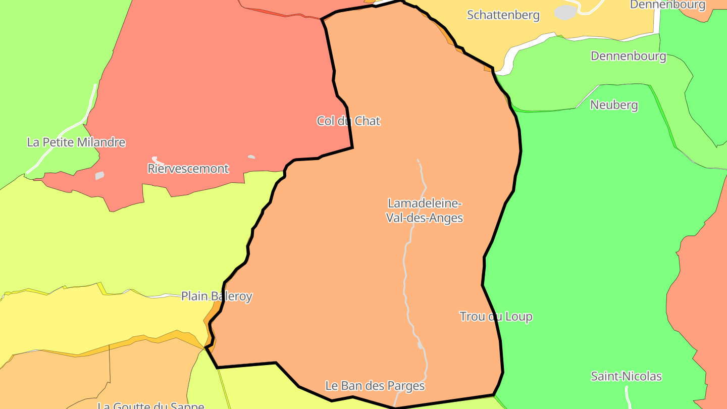 Carte des prix de l'immobilier Lamadeleine-Val-des-Anges