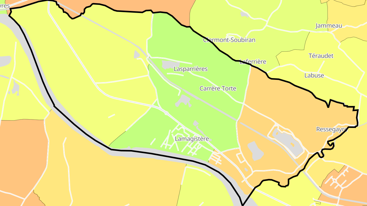 Carte des prix de l'immobilier Lamagistère