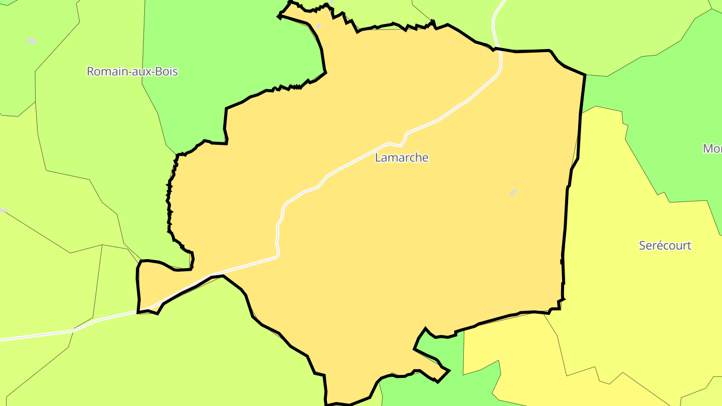 Carte des prix de l'immobilier Lamarche