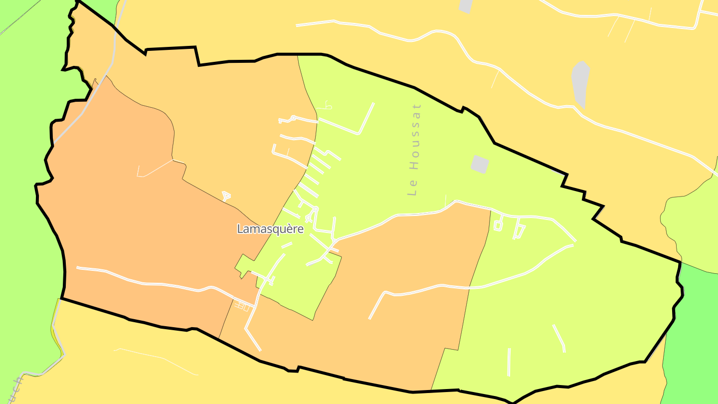 Carte des prix de l'immobilier Lamasquère