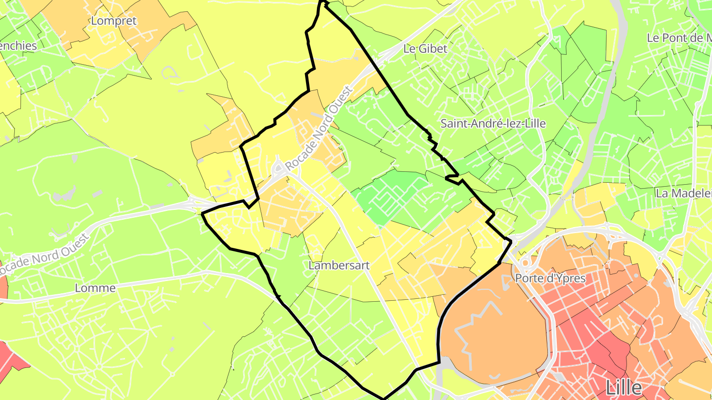 Carte des prix de l'immobilier Lambersart