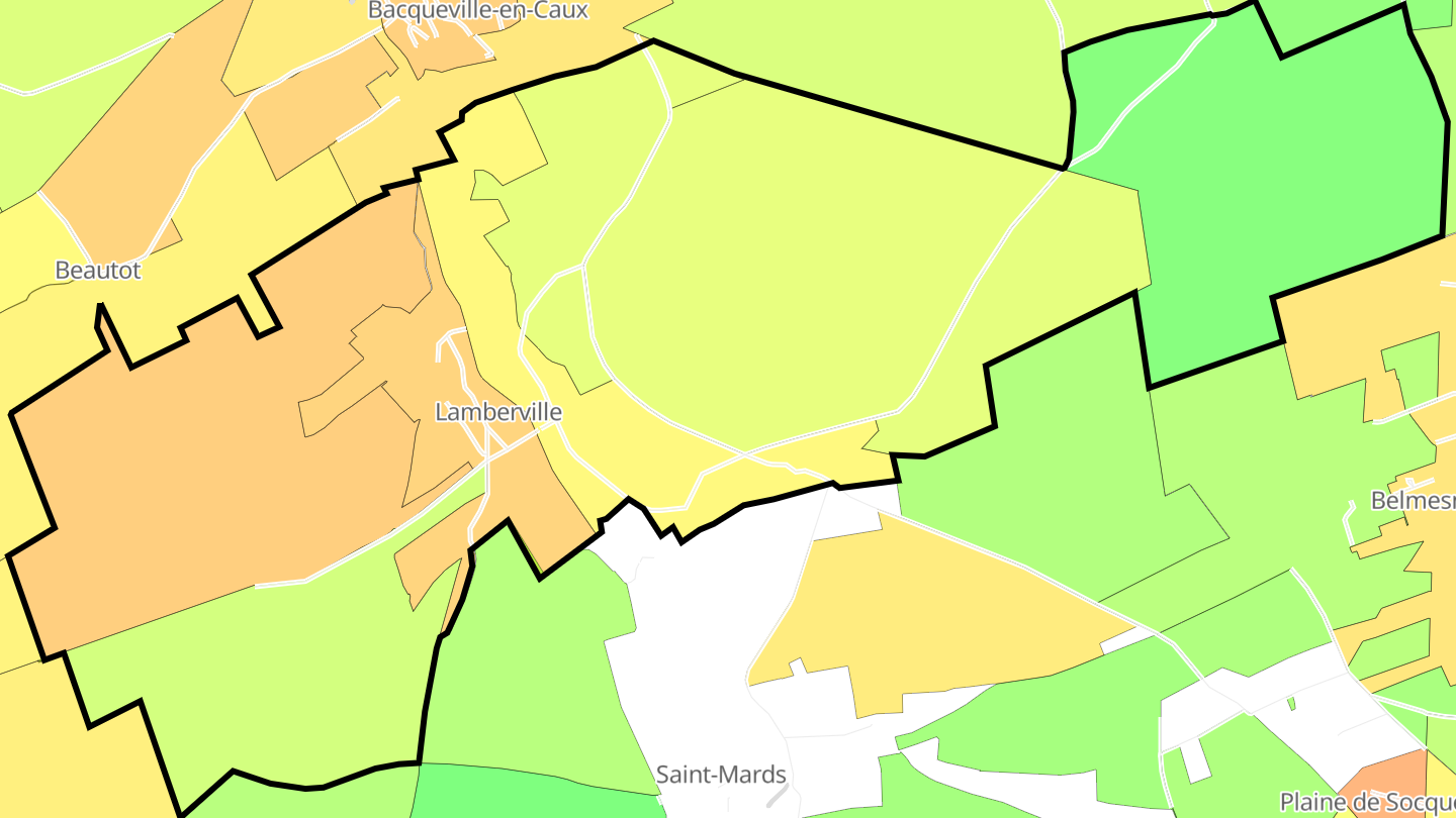 Carte des prix de l'immobilier Lamberville