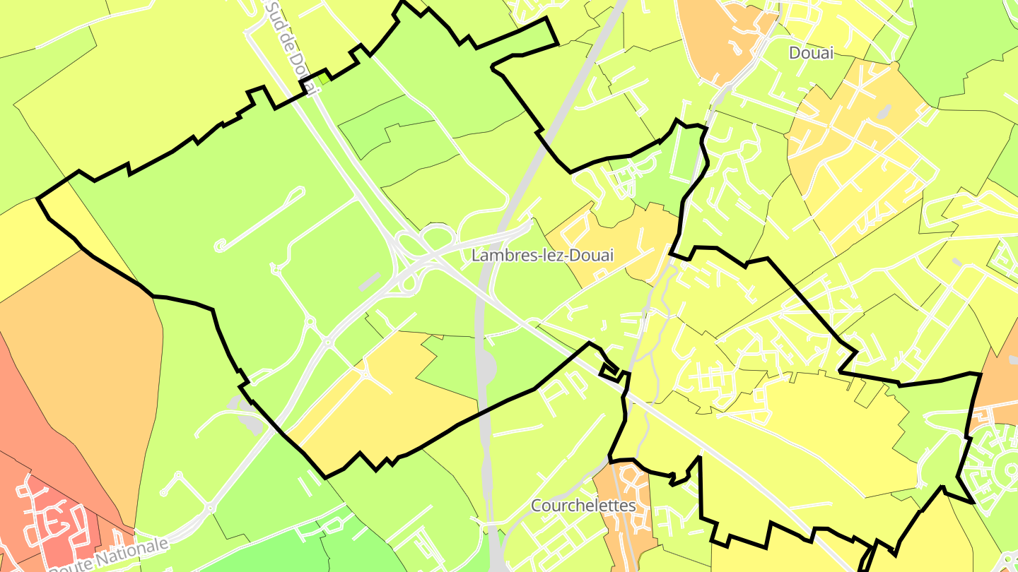 Carte des prix de l'immobilier Lambres-lez-Douai