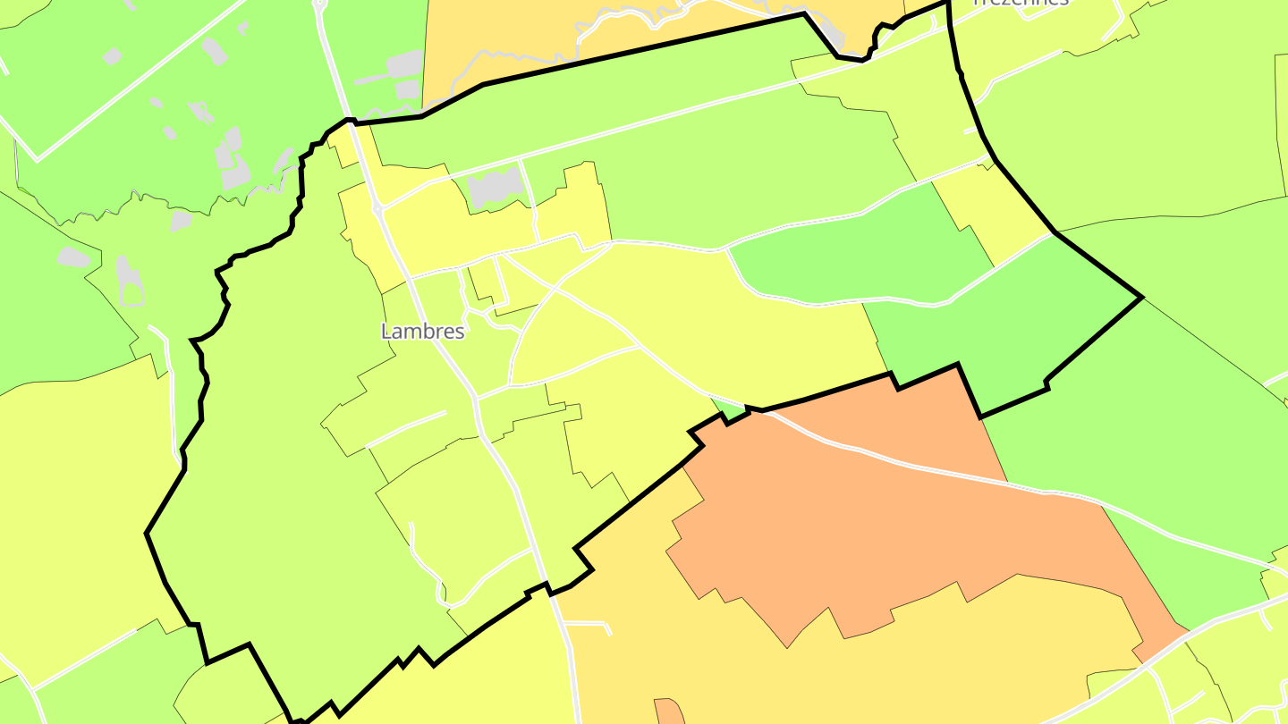 Carte des prix de l'immobilier Lambres