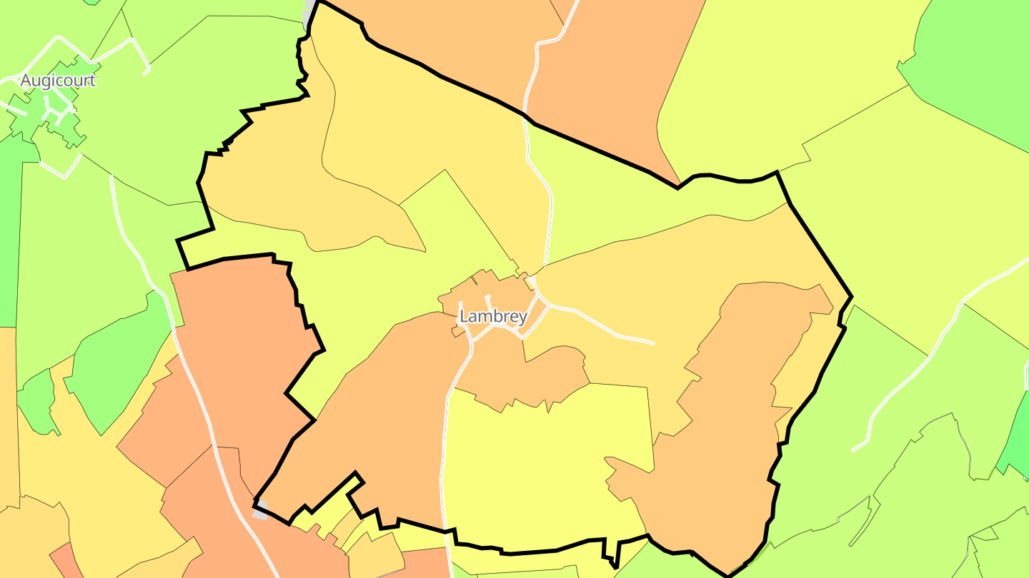 Carte des prix de l'immobilier Lambrey