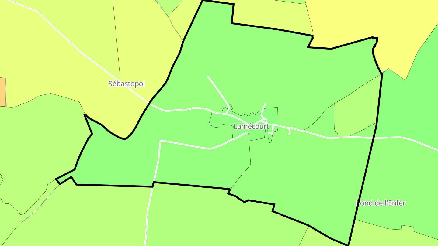 Carte des prix de l'immobilier Lamécourt