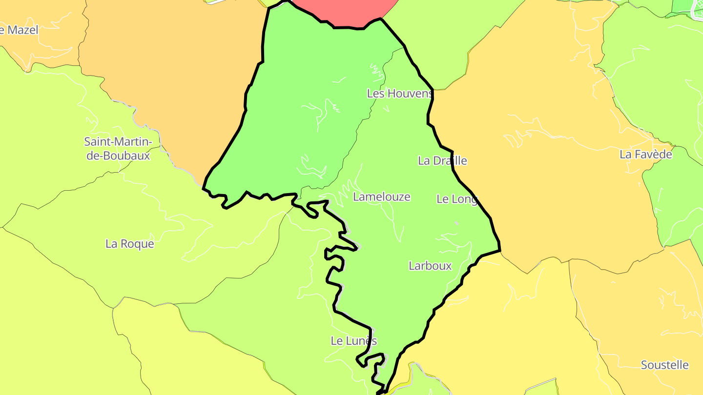 Carte des prix de l'immobilier Lamelouze