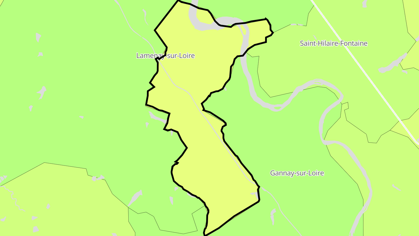 Carte des prix de l'immobilier Lamenay-sur-Loire