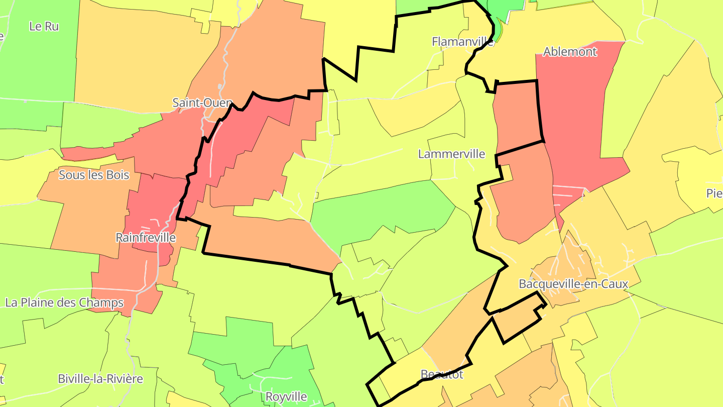 Carte des prix de l'immobilier Lammerville