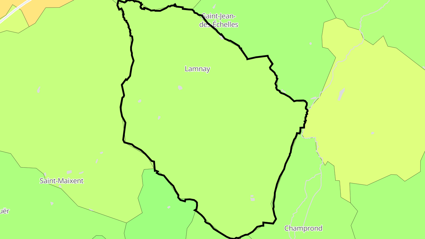 Carte des prix de l'immobilier Lamnay