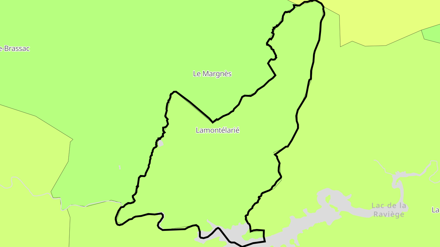 Carte des prix de l'immobilier Lamontélarié