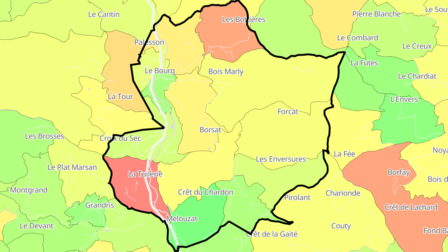 Carte des prix de l'immobilier Lamure-sur-Azergues