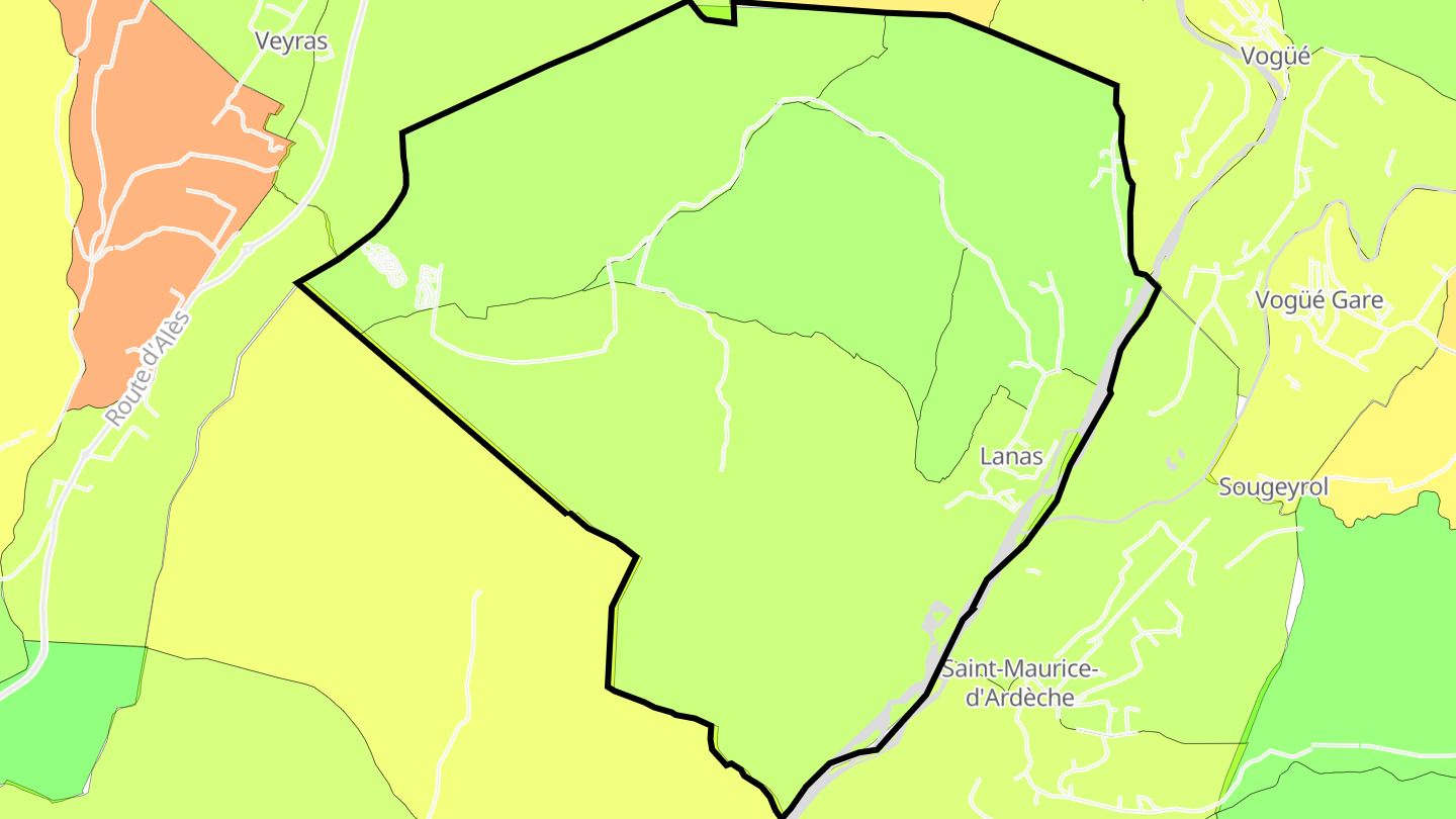 Carte des prix de l'immobilier Lanas