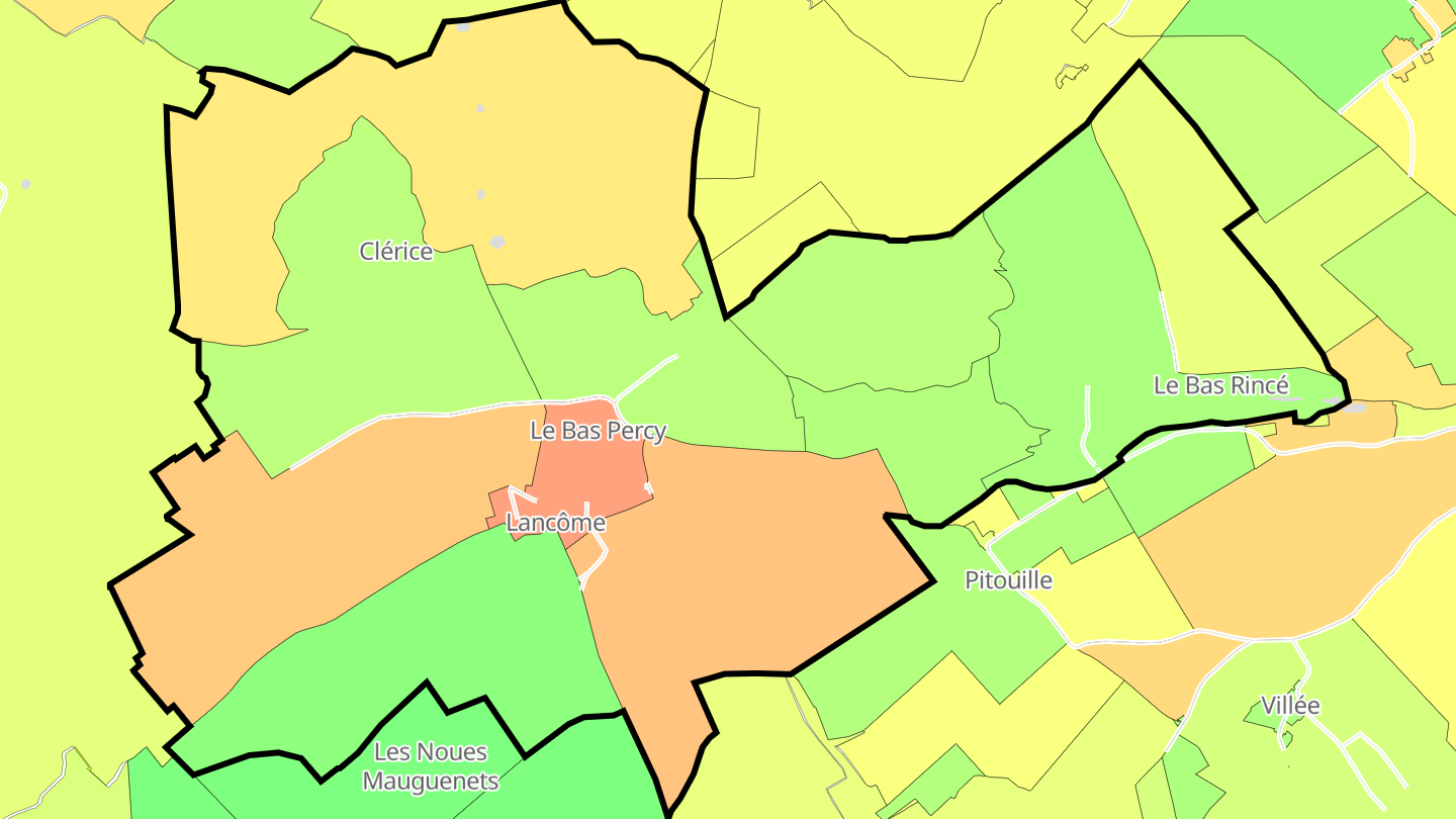 Carte des prix de l'immobilier Lancôme