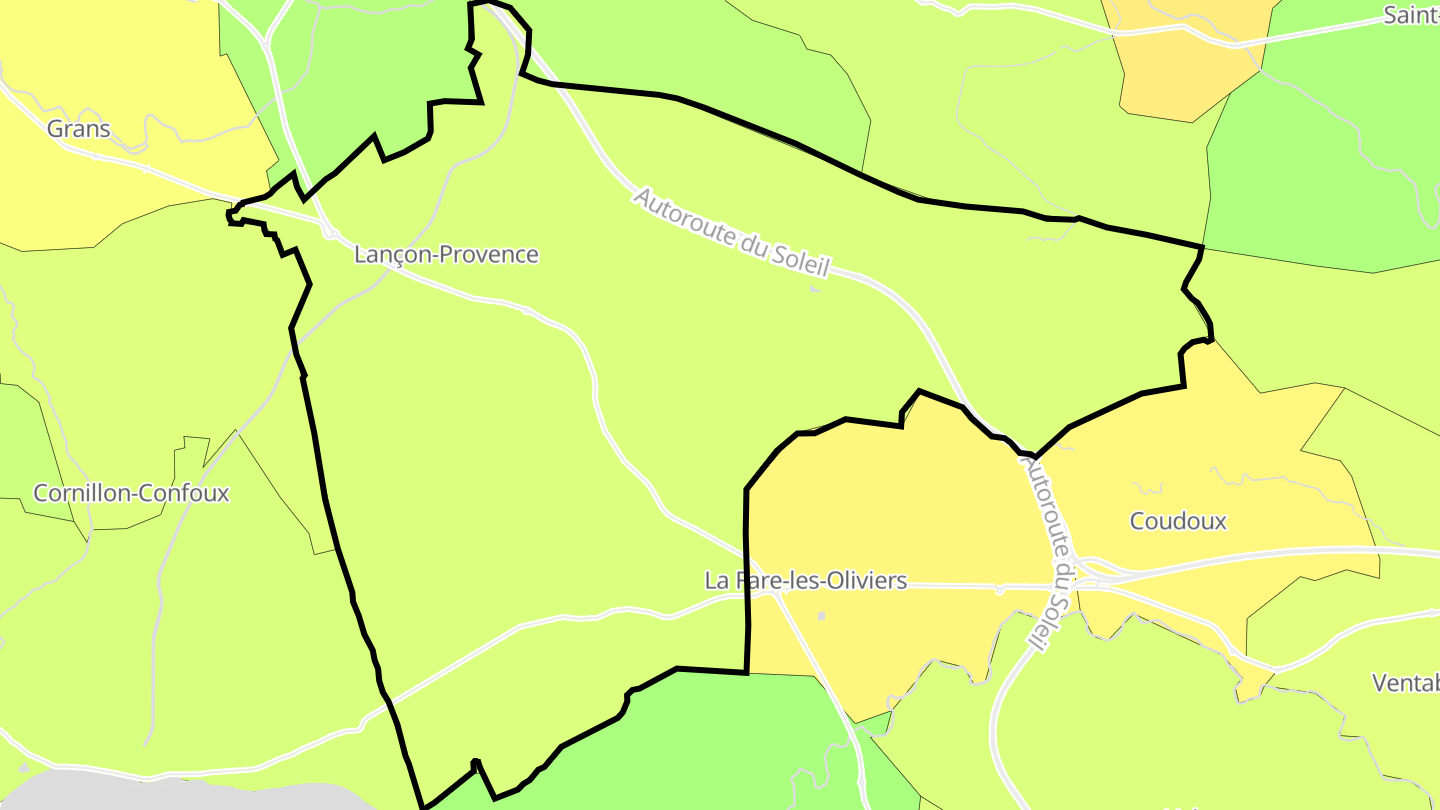 Carte des prix de l'immobilier Lançon-Provence