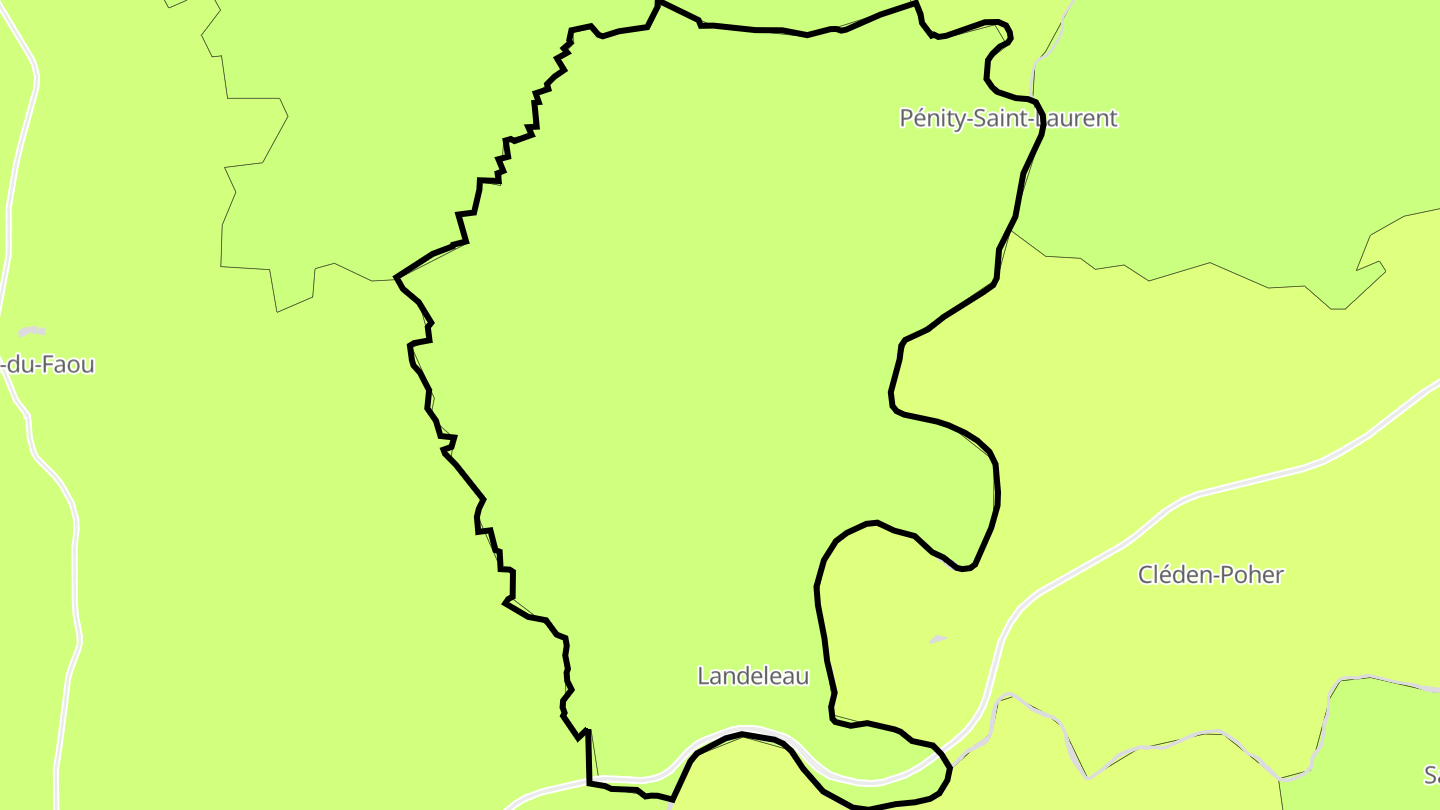 Carte des prix de l'immobilier Landeleau