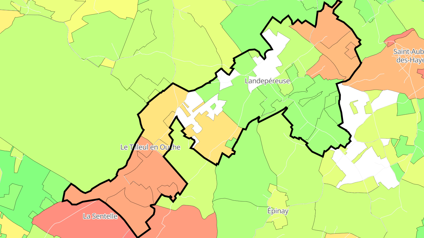 Carte des prix de l'immobilier Landepéreuse