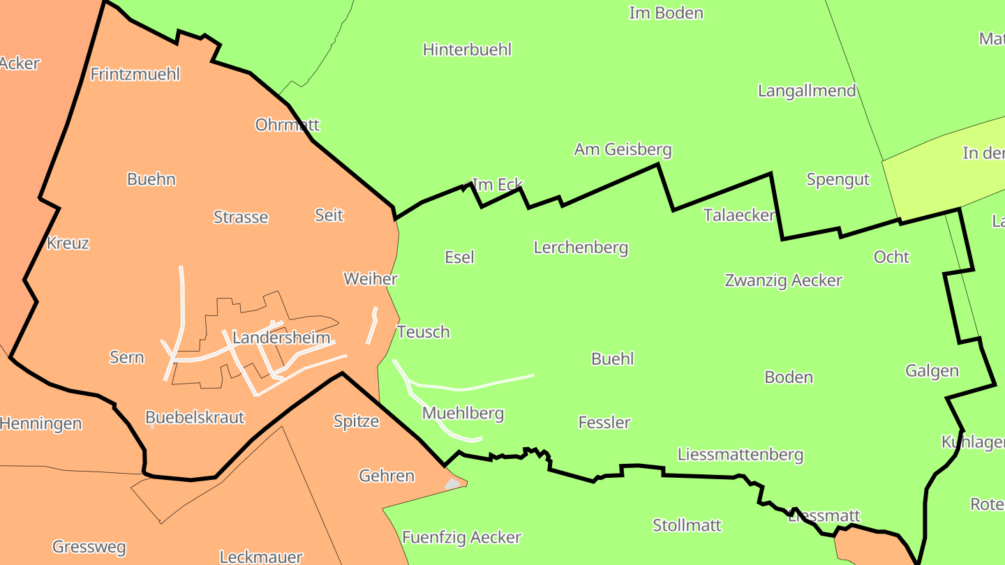 Carte des prix de l'immobilier Landersheim