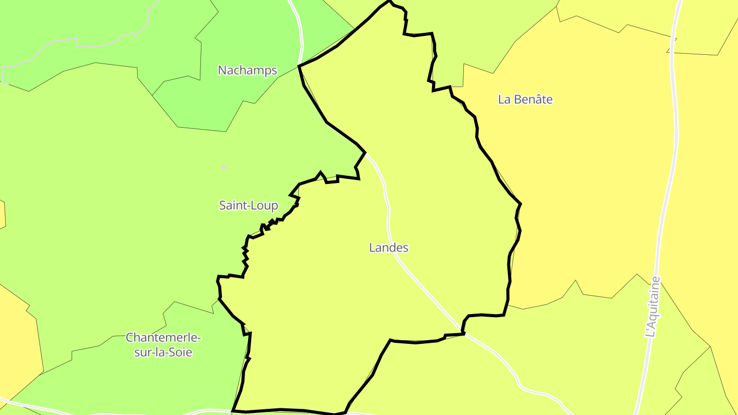 Carte des prix de l'immobilier Landes