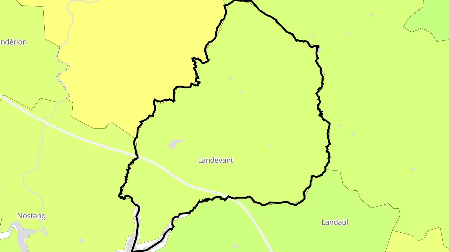 Carte des prix de l'immobilier Landévant