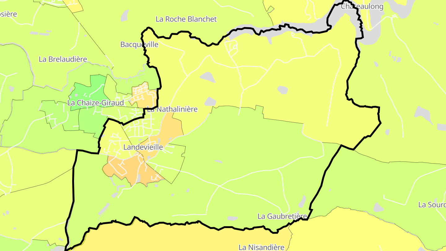 Carte des prix de l'immobilier Landevieille