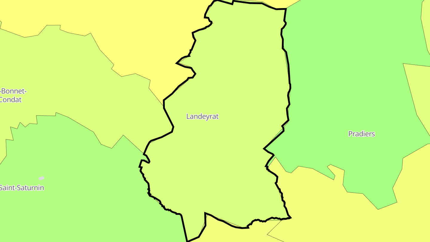 Carte des prix de l'immobilier Landeyrat