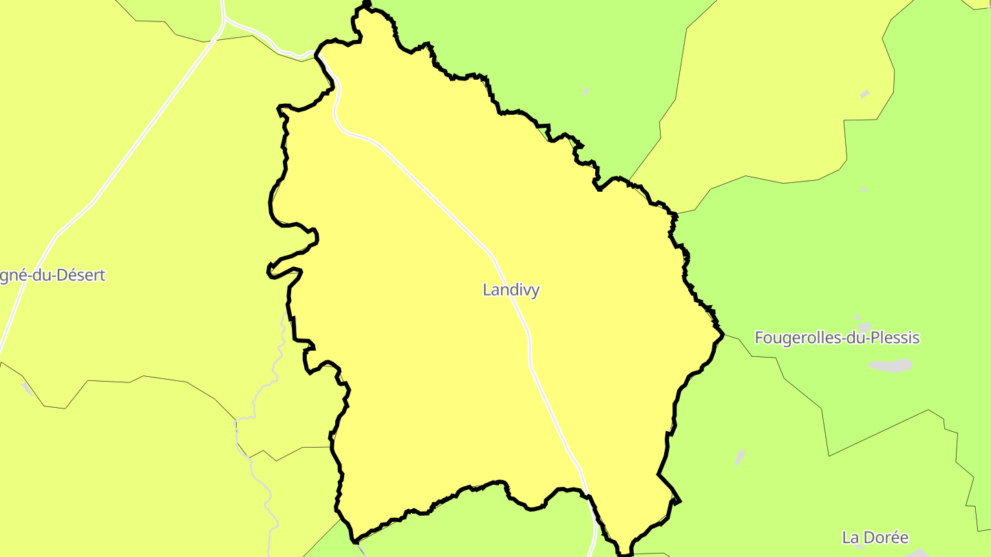 Carte des prix de l'immobilier Landivy