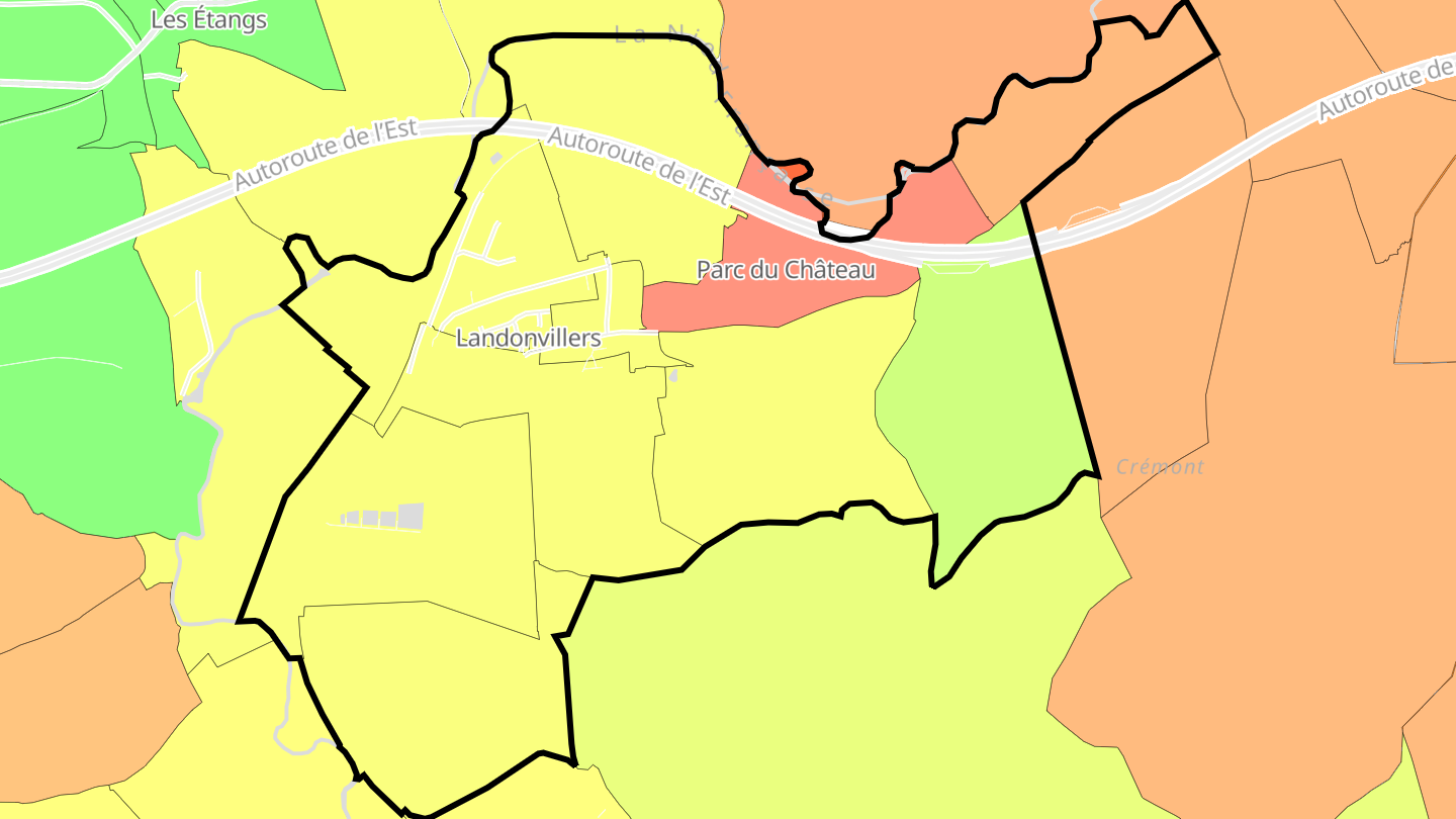 Carte des prix de l'immobilier Landonvillers