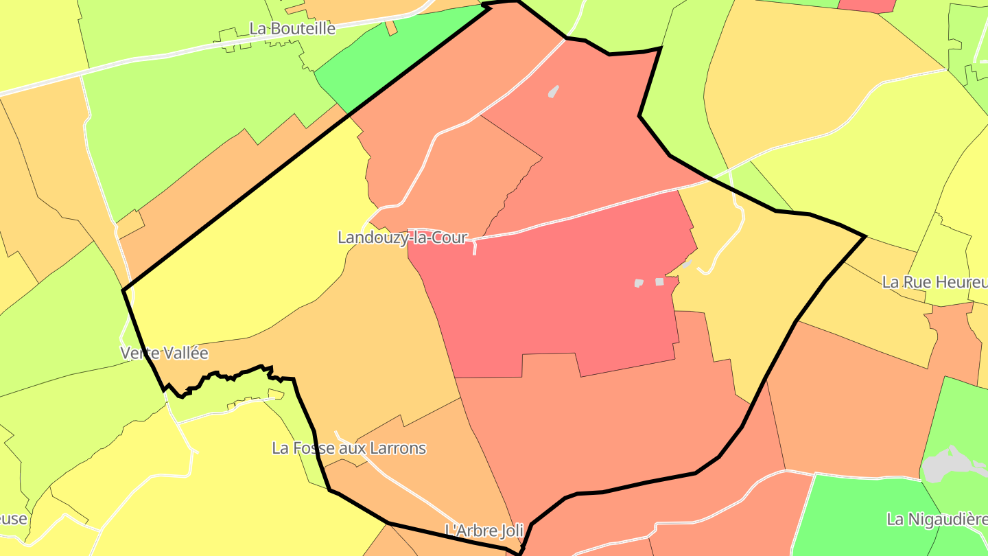 Carte des prix de l'immobilier Landouzy-la-Cour