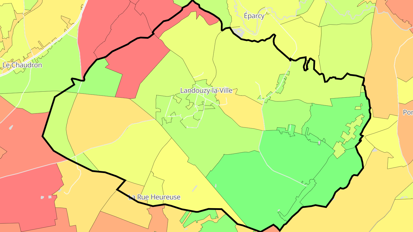 Carte des prix de l'immobilier Landouzy-la-Ville