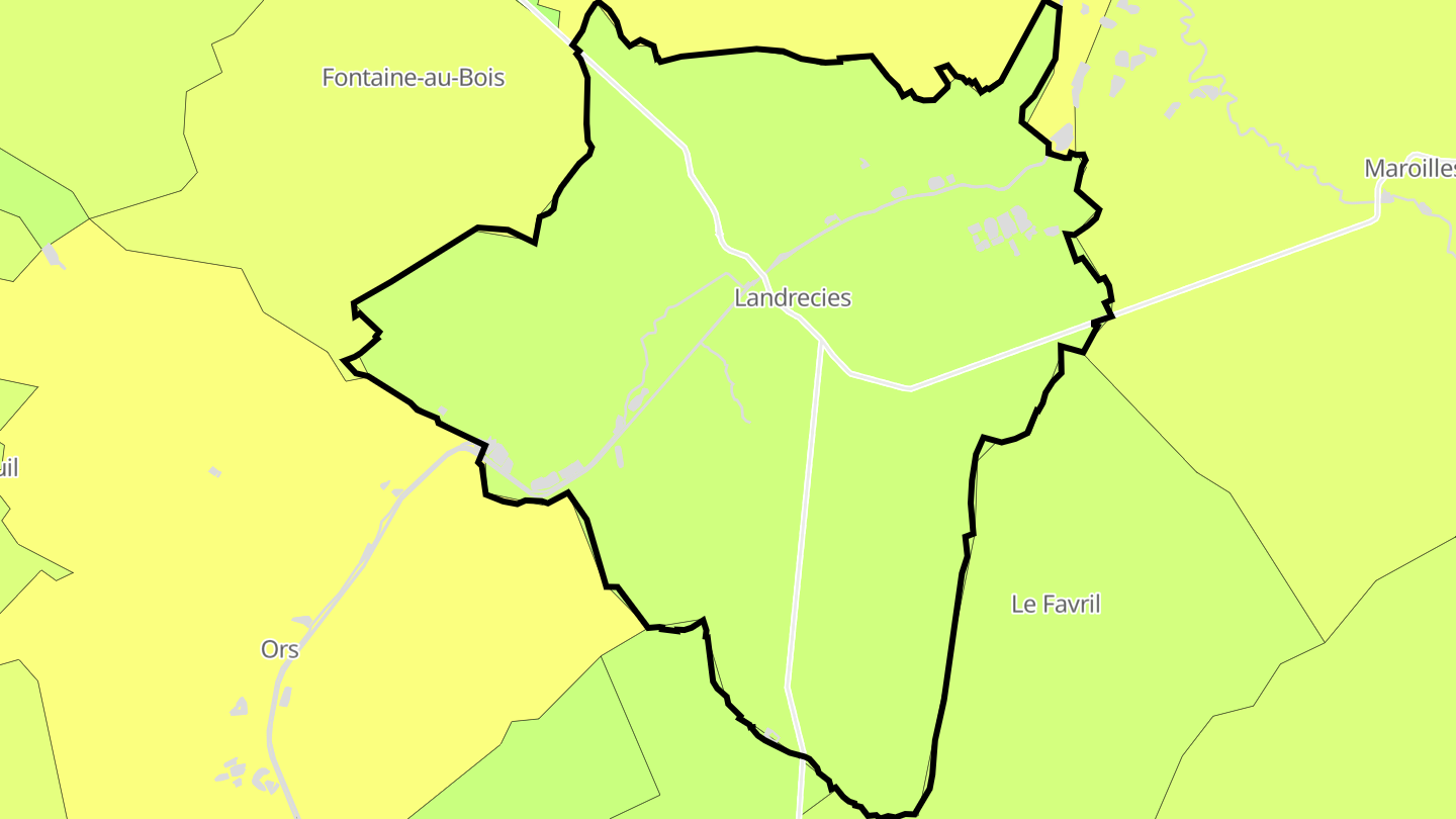 Carte des prix de l'immobilier Landrecies