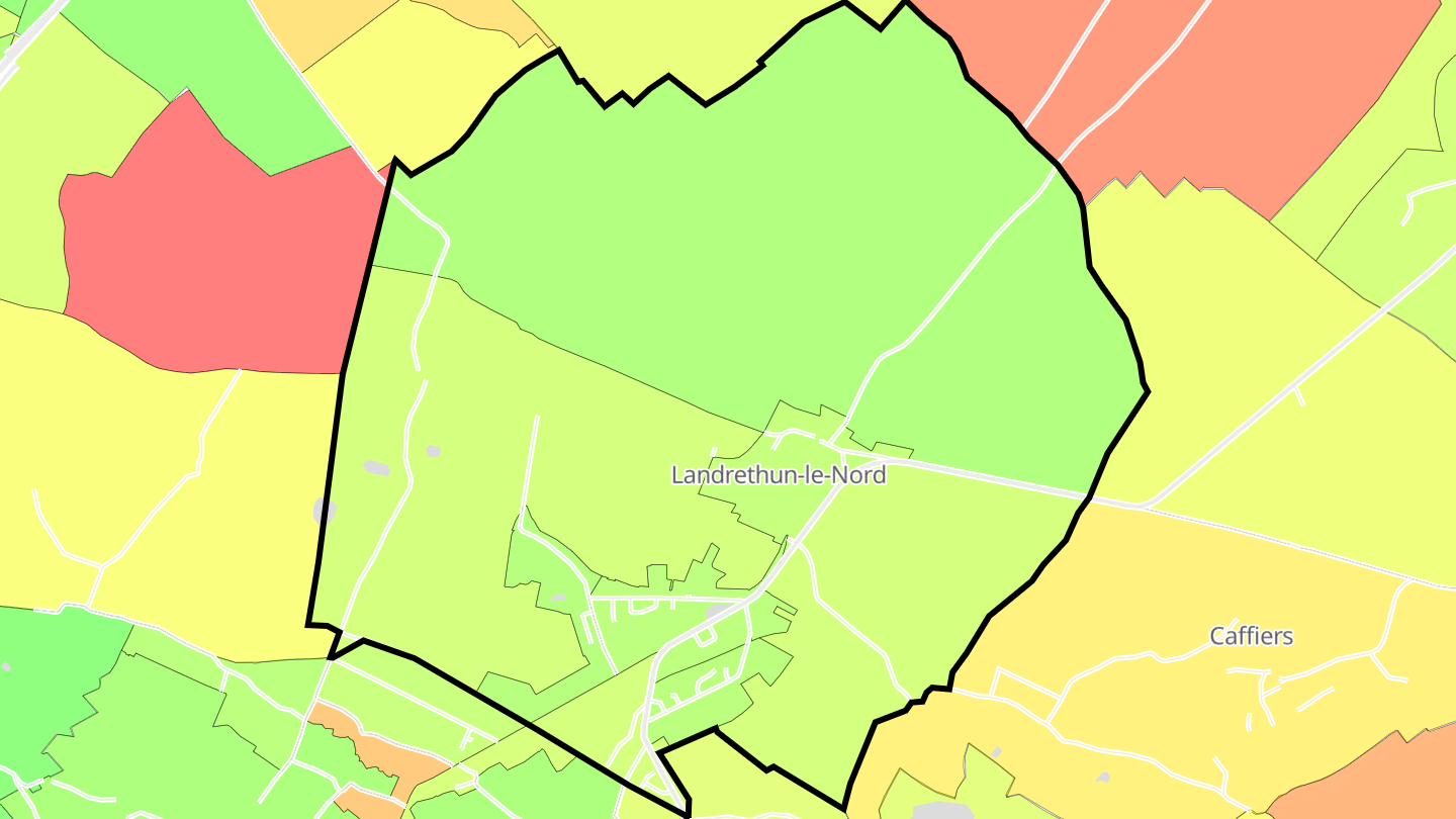 Carte des prix de l'immobilier Landrethun-le-Nord
