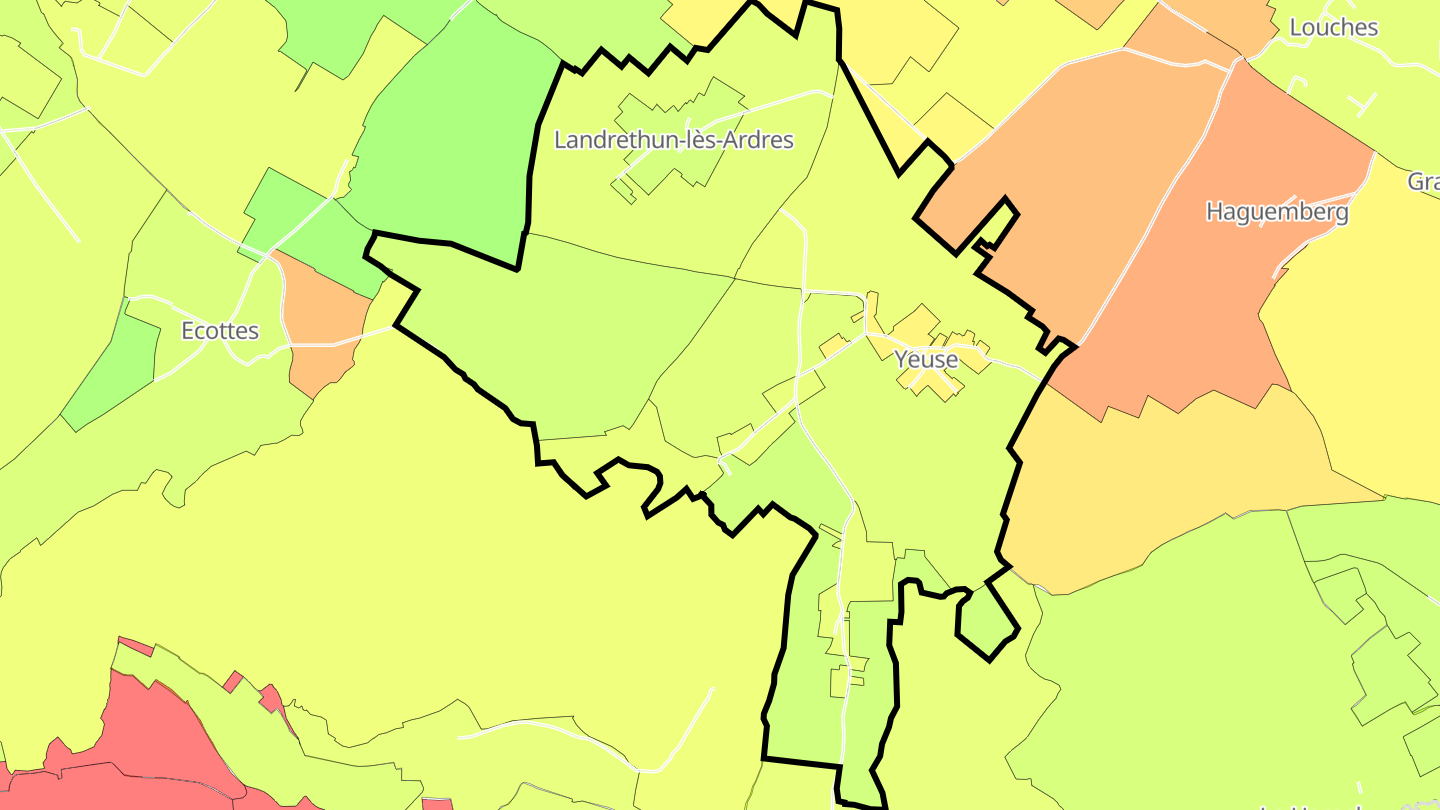 Carte des prix de l'immobilier Landrethun-lès-Ardres