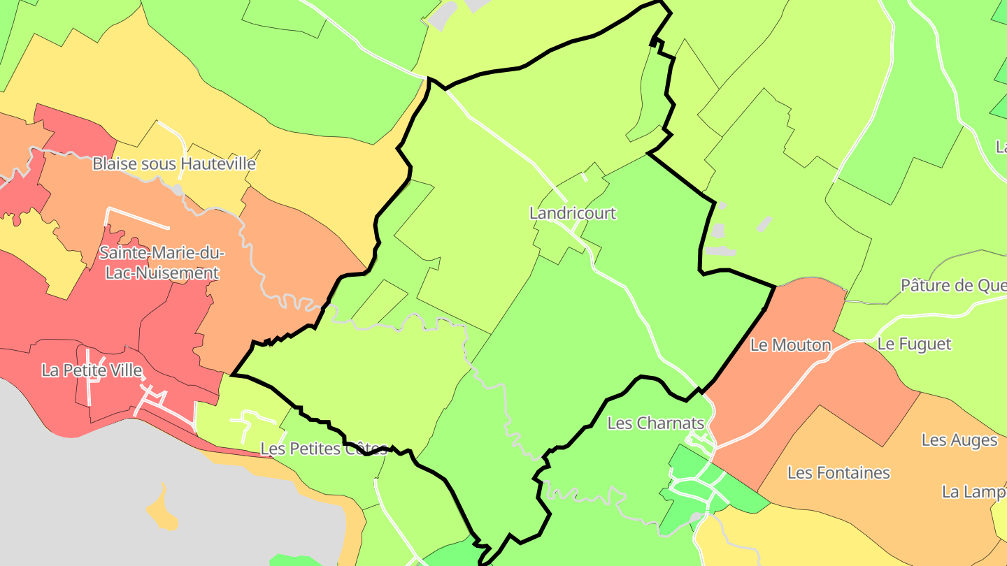 Carte des prix de l'immobilier Landricourt