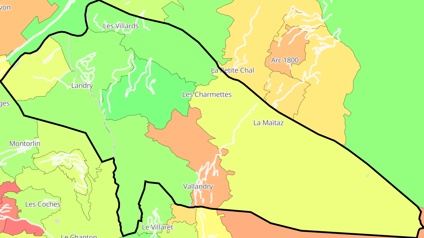Carte des prix de l'immobilier Landry