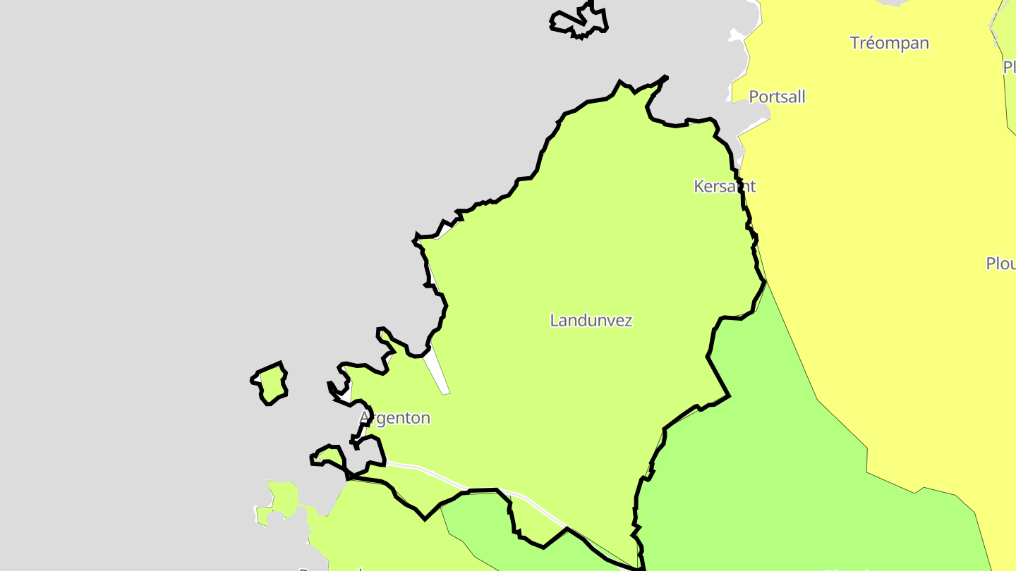 Carte des prix de l'immobilier Landunvez
