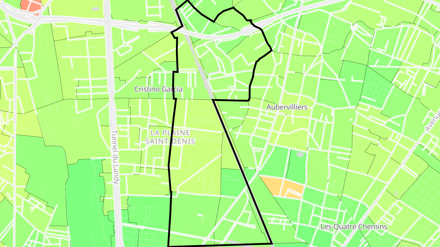 Carte des prix de l'immobilier Landy-Plaine - Marcreus - Pressensé