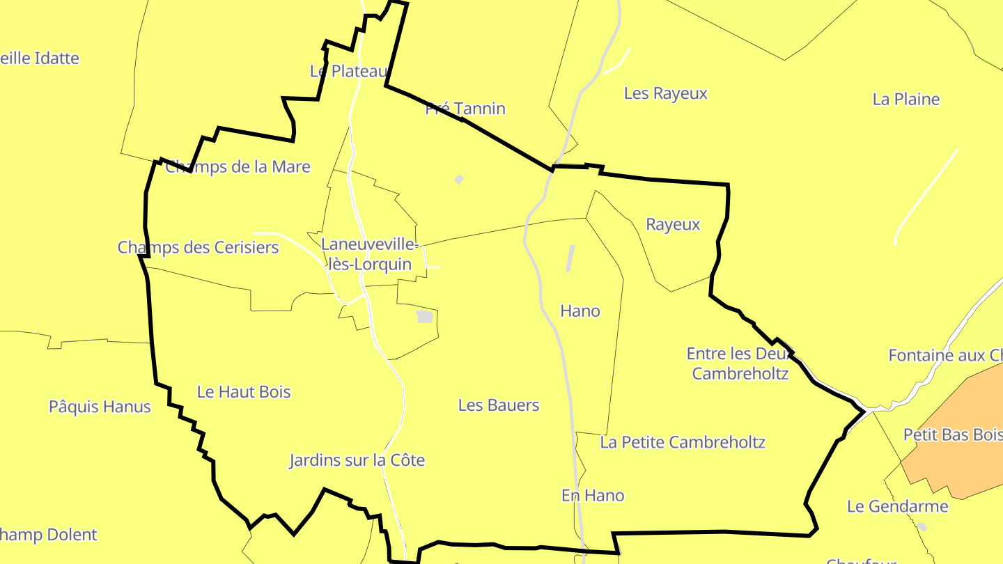 Carte des prix de l'immobilier Laneuveville-lès-Lorquin