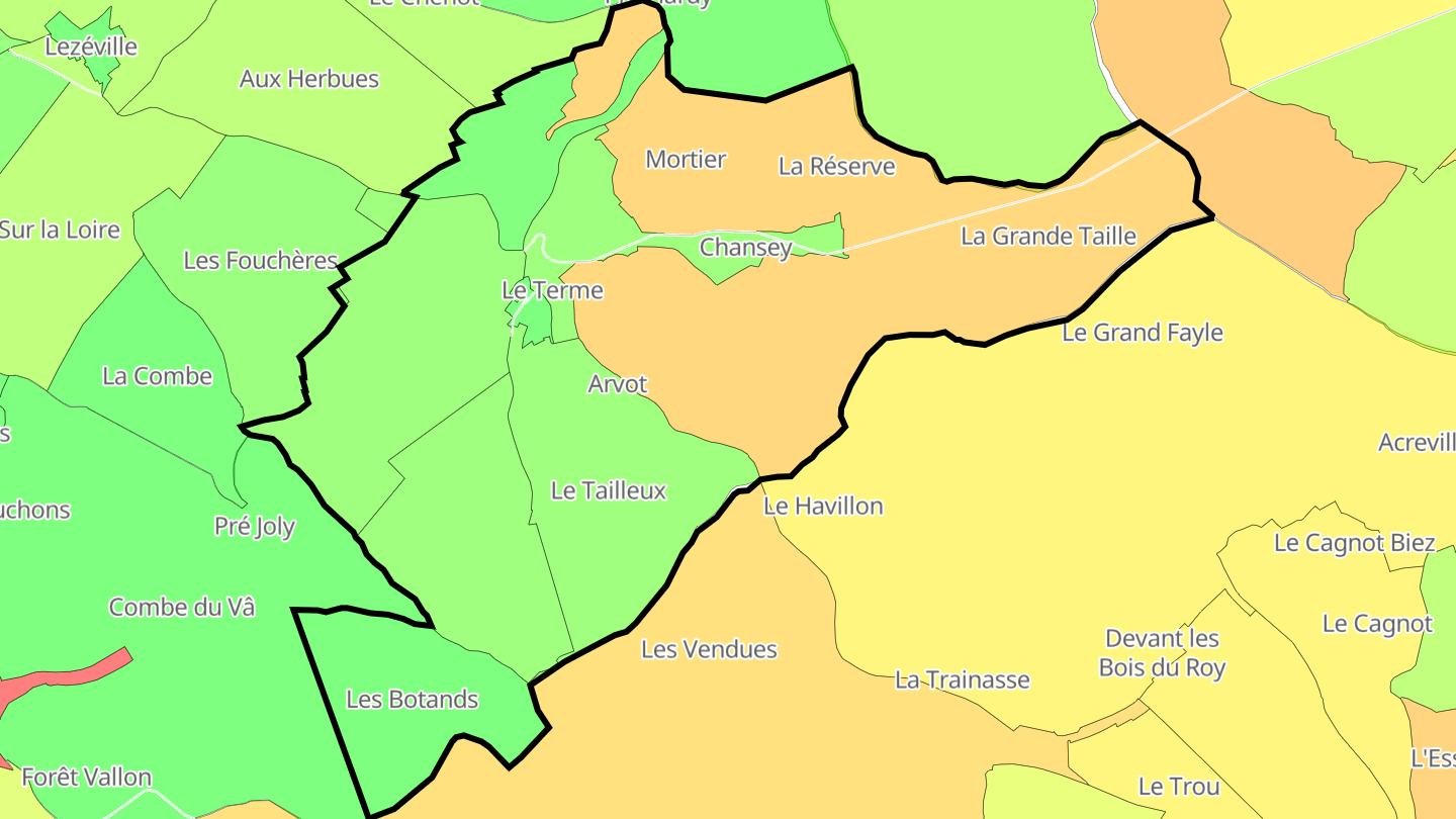 Carte des prix de l'immobilier Laneuville-au-Bois