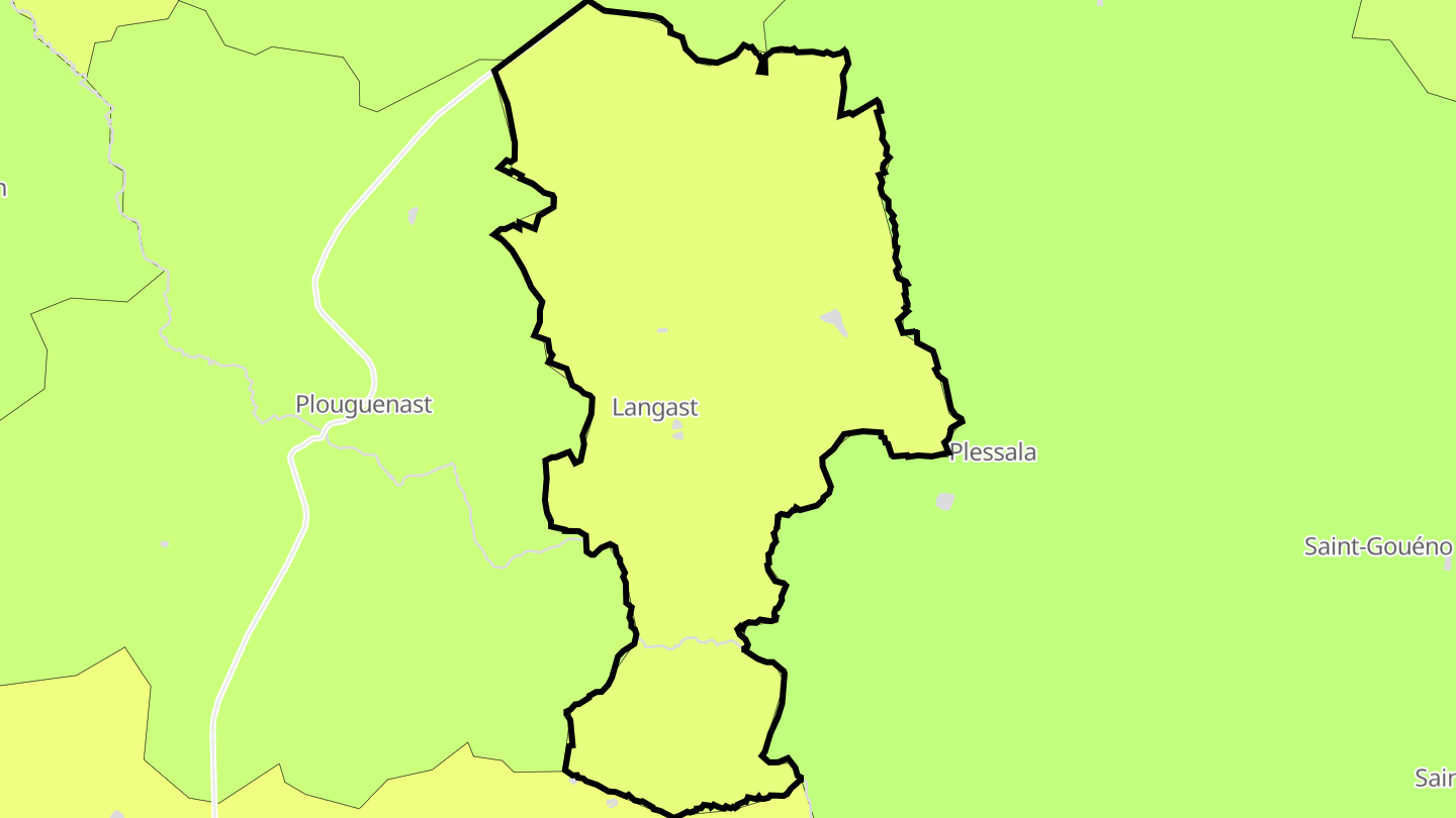 Carte des prix de l'immobilier Langast