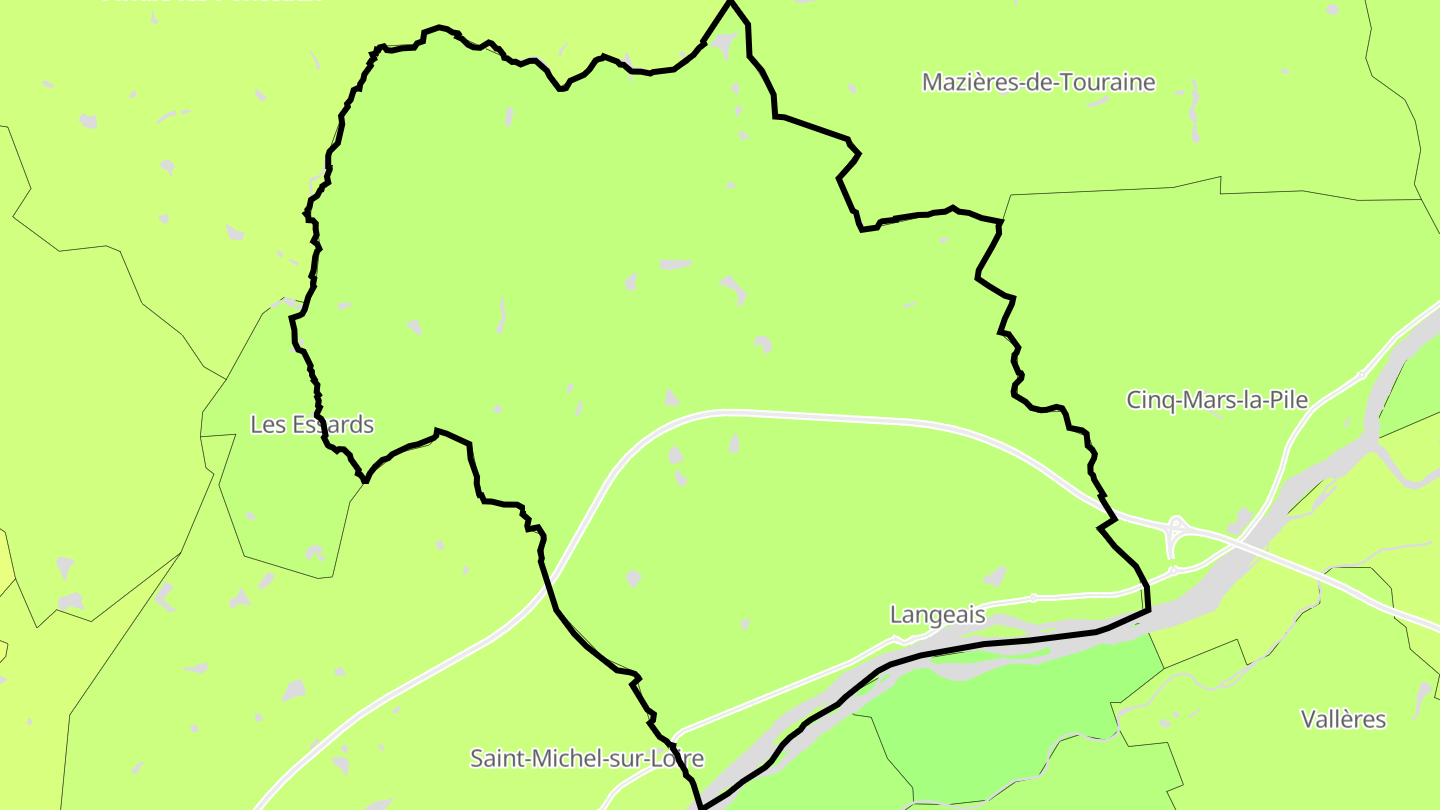 Carte des prix de l'immobilier Langeais