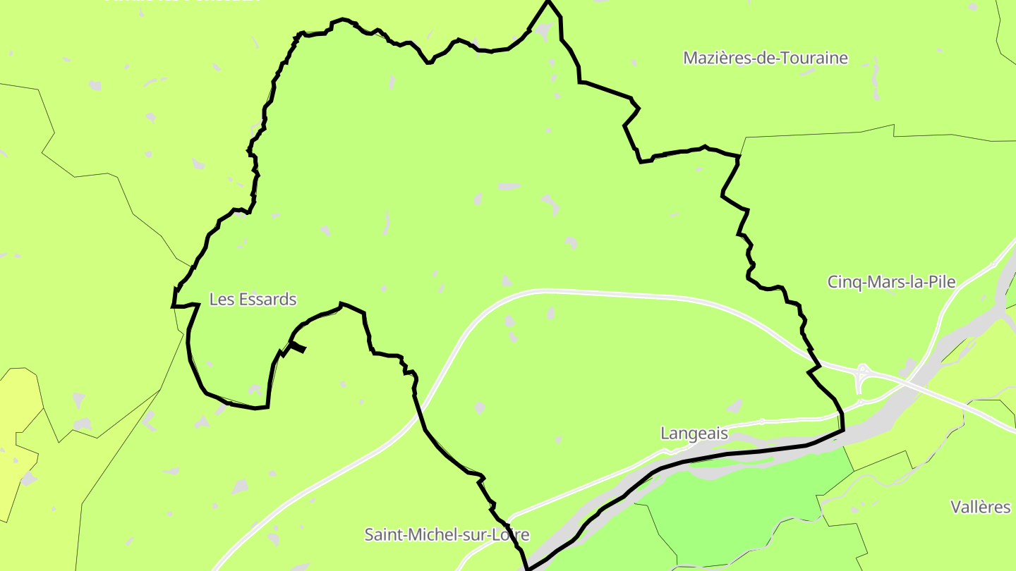 Carte des prix de l'immobilier Langeais