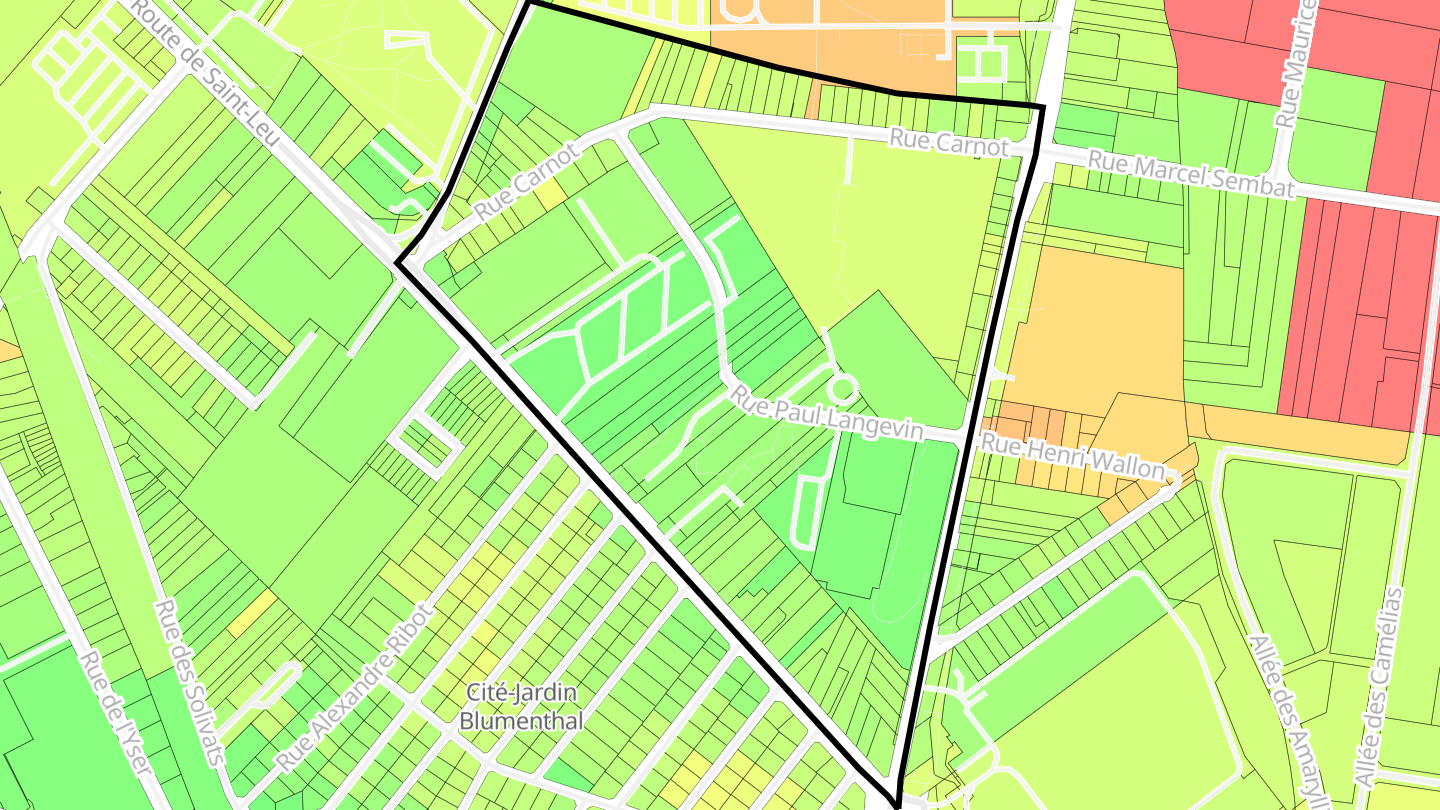 Carte des prix de l'immobilier Langevin