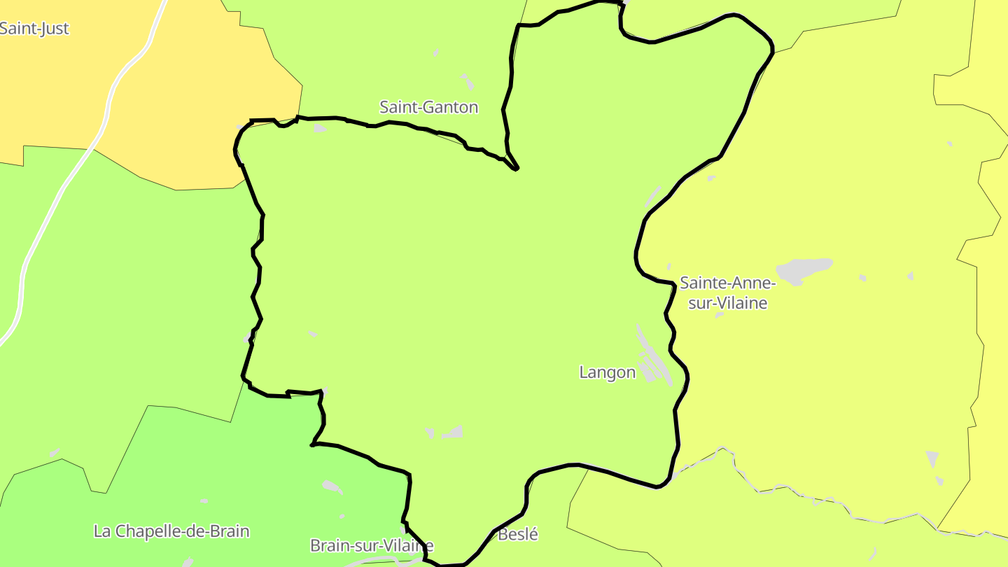 Carte des prix de l'immobilier Langon