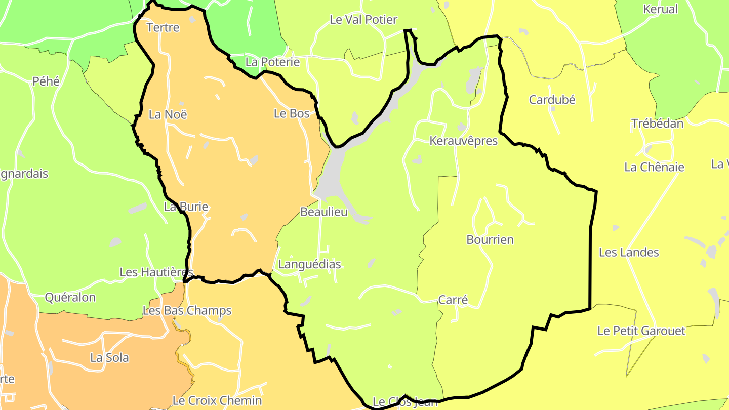 Carte des prix de l'immobilier Languédias