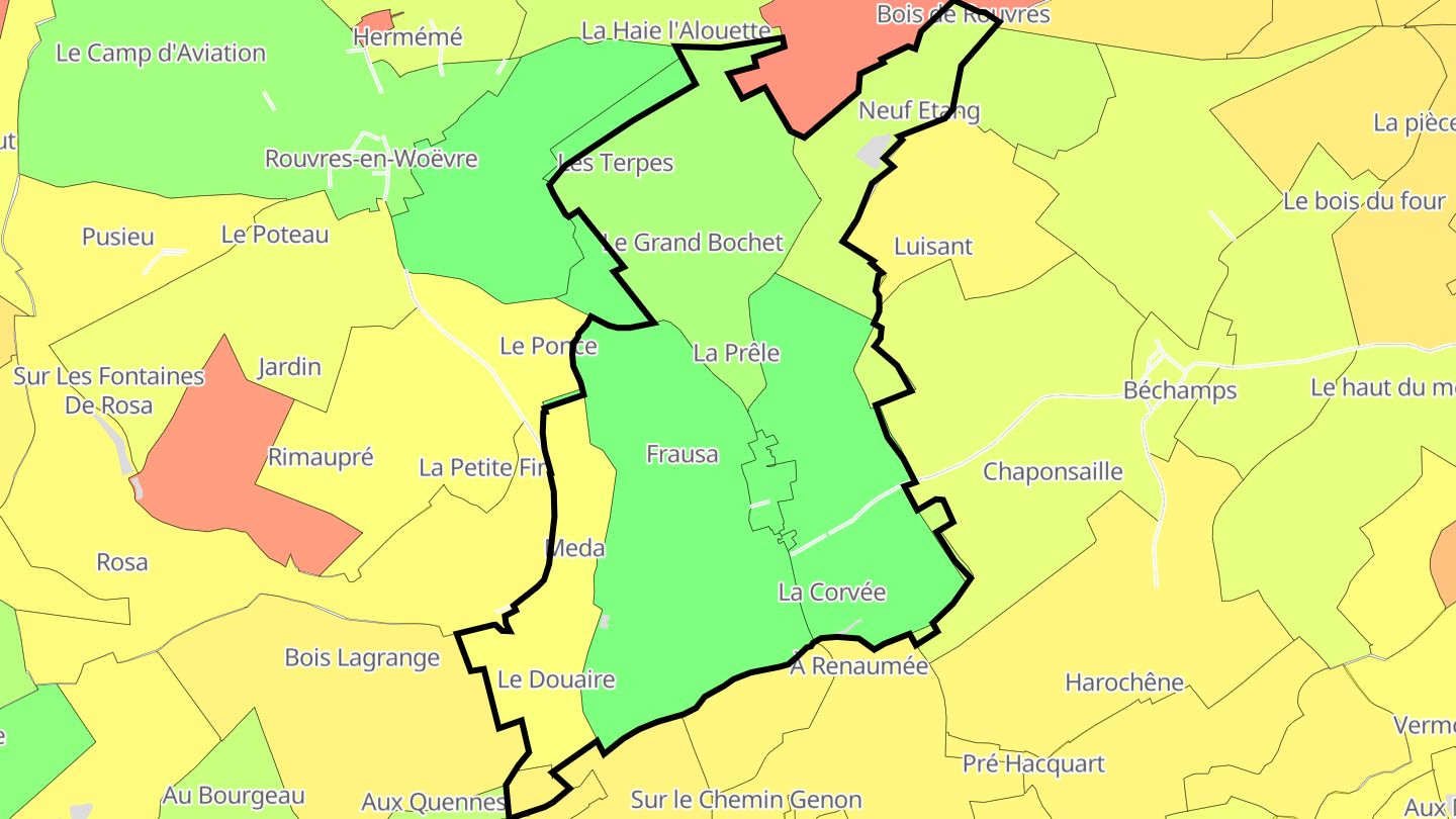 Carte des prix de l'immobilier Lanhères