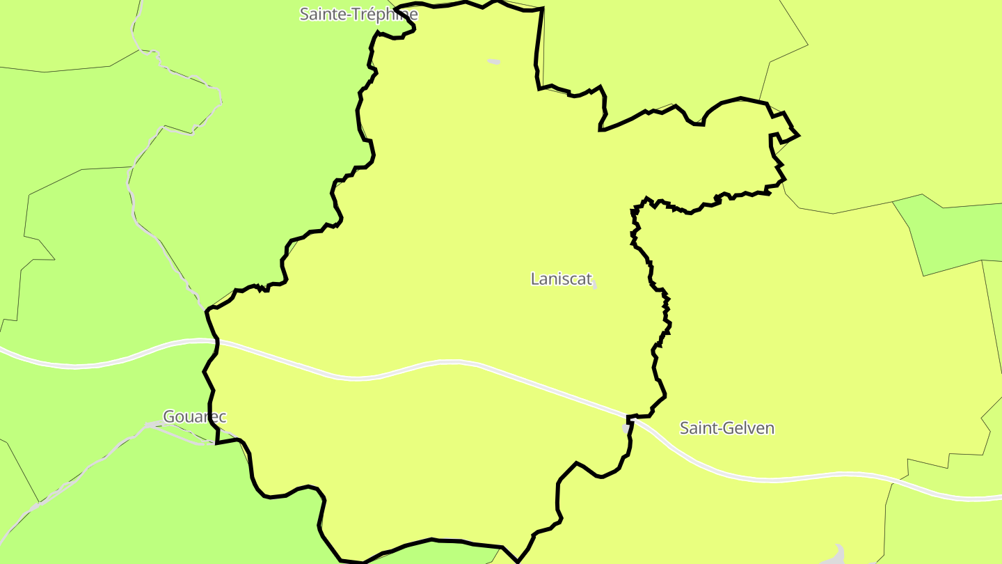 Carte des prix de l'immobilier Laniscat