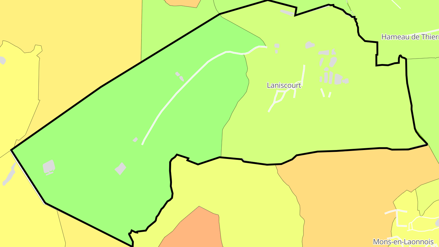 Carte des prix de l'immobilier Laniscourt
