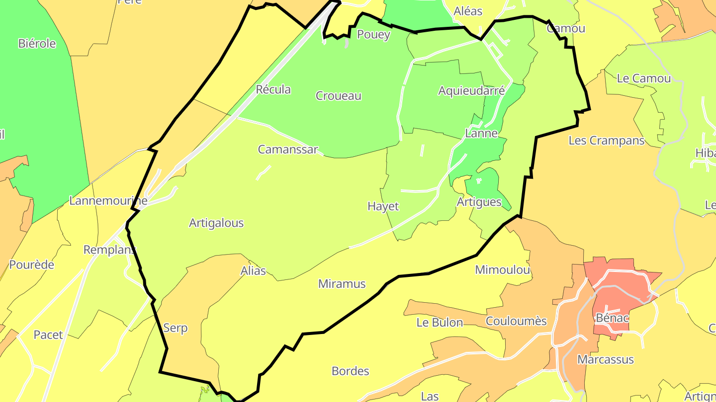 Carte des prix de l'immobilier Lanne