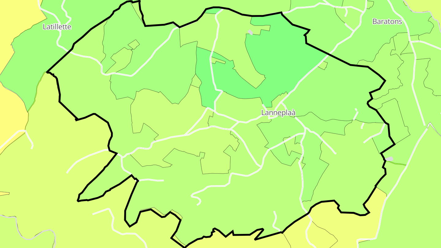 Carte des prix de l'immobilier Lanneplaà